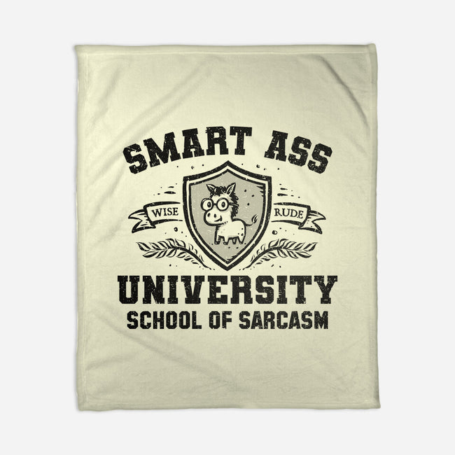 Smart Ass University-None-Fleece-Blanket-kg07
