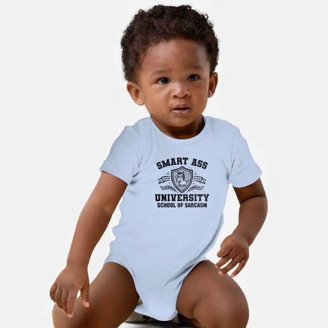 Smart Ass University-Baby-Basic-Onesie-kg07