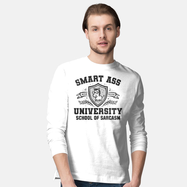 Smart Ass University-Mens-Long Sleeved-Tee-kg07