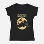 The Adventures Of Night Fury-Womens-V-Neck-Tee-joerawks