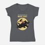 The Adventures Of Night Fury-Womens-V-Neck-Tee-joerawks