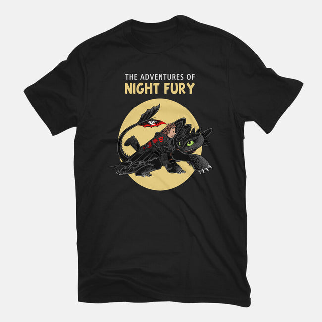 The Adventures Of Night Fury-Womens-Fitted-Tee-joerawks