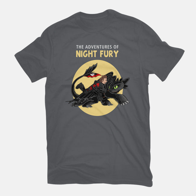 The Adventures Of Night Fury-Womens-Fitted-Tee-joerawks