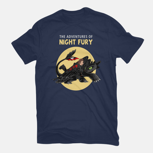 The Adventures Of Night Fury-Womens-Fitted-Tee-joerawks