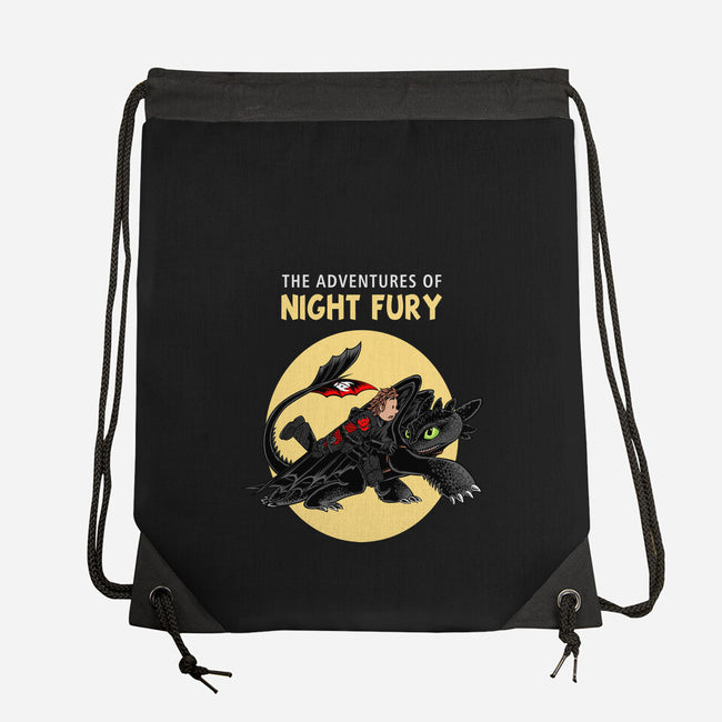 The Adventures Of Night Fury-None-Drawstring-Bag-joerawks