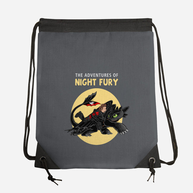 The Adventures Of Night Fury-None-Drawstring-Bag-joerawks