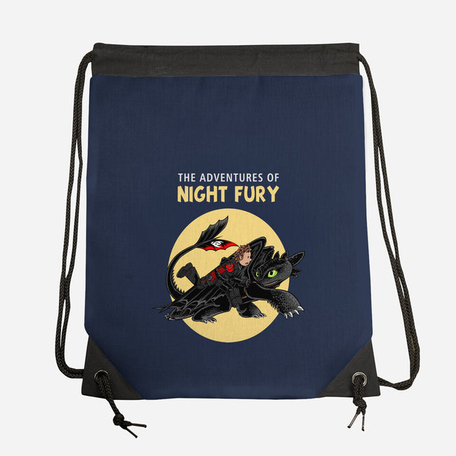 The Adventures Of Night Fury-None-Drawstring-Bag-joerawks