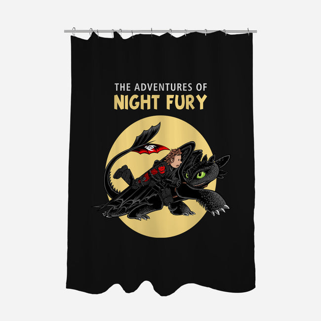 The Adventures Of Night Fury-None-Polyester-Shower Curtain-joerawks