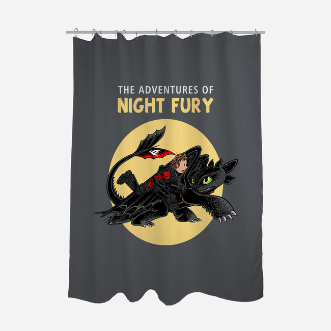 The Adventures Of Night Fury-None-Polyester-Shower Curtain-joerawks