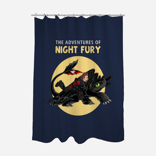 The Adventures Of Night Fury-None-Polyester-Shower Curtain-joerawks