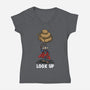 Quick Look Up-Womens-V-Neck-Tee-zascanauta