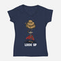 Quick Look Up-Womens-V-Neck-Tee-zascanauta