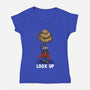 Quick Look Up-Womens-V-Neck-Tee-zascanauta