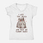 Now My Tummy Hurts-Womens-V-Neck-Tee-koalastudio