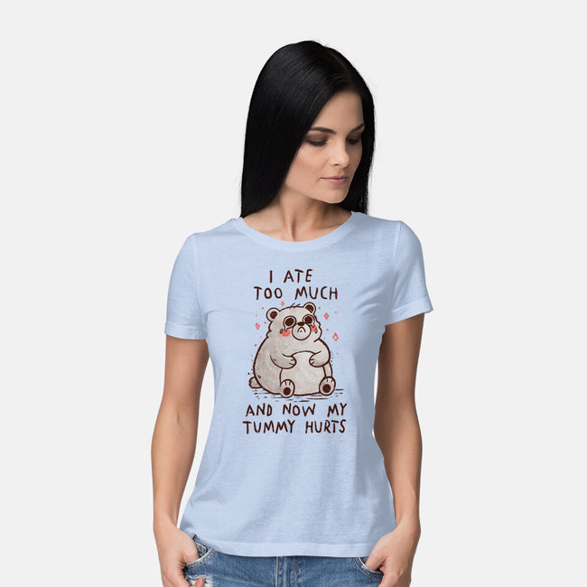 Now My Tummy Hurts-Womens-Basic-Tee-koalastudio