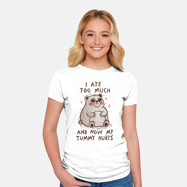 Now My Tummy Hurts-Womens-Fitted-Tee-koalastudio