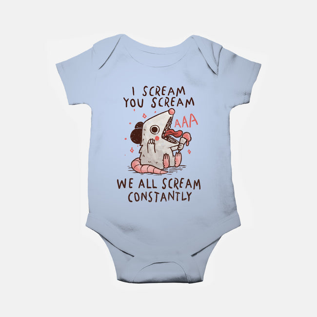 We All Scream Constantly-Baby-Basic-Onesie-koalastudio
