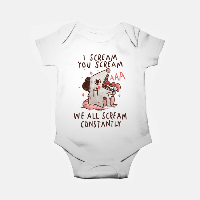 We All Scream Constantly-Baby-Basic-Onesie-koalastudio