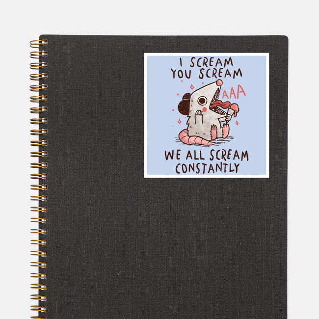 We All Scream Constantly-None-Glossy-Sticker-koalastudio