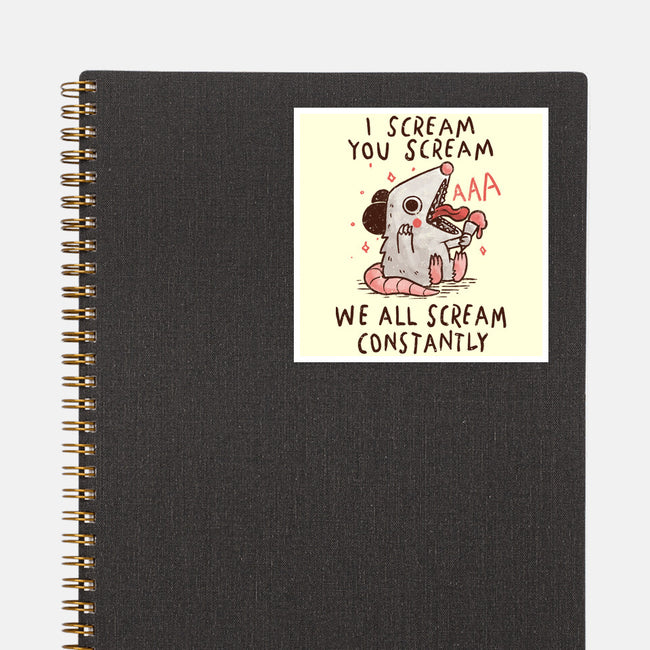 We All Scream Constantly-None-Glossy-Sticker-koalastudio