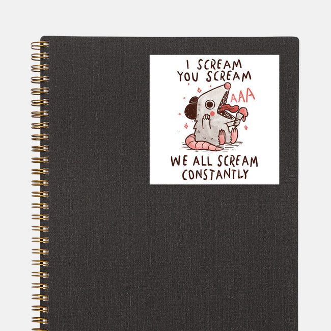 We All Scream Constantly-None-Glossy-Sticker-koalastudio