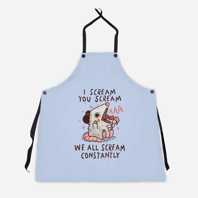 We All Scream Constantly-Unisex-Kitchen-Apron-koalastudio