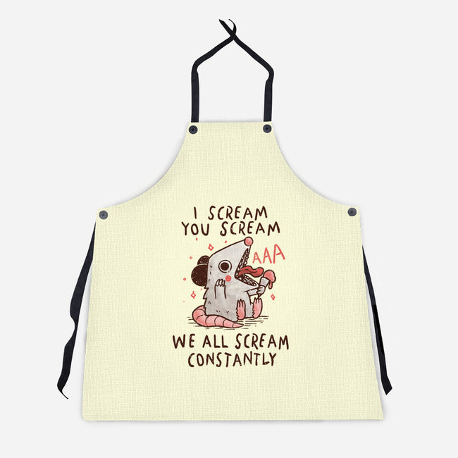 We All Scream Constantly-Unisex-Kitchen-Apron-koalastudio