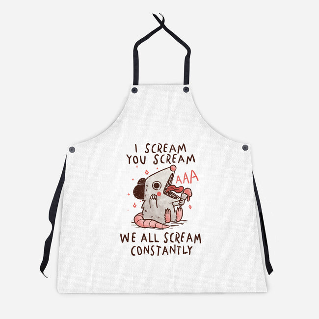 We All Scream Constantly-Unisex-Kitchen-Apron-koalastudio