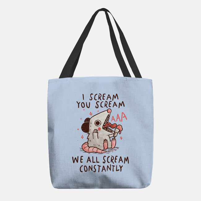 We All Scream Constantly-None-Basic Tote-Bag-koalastudio