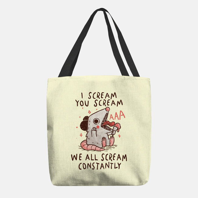 We All Scream Constantly-None-Basic Tote-Bag-koalastudio