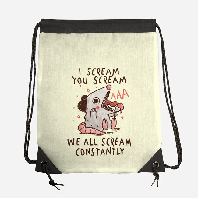 We All Scream Constantly-None-Drawstring-Bag-koalastudio