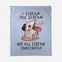 We All Scream Constantly-None-Fleece-Blanket-koalastudio