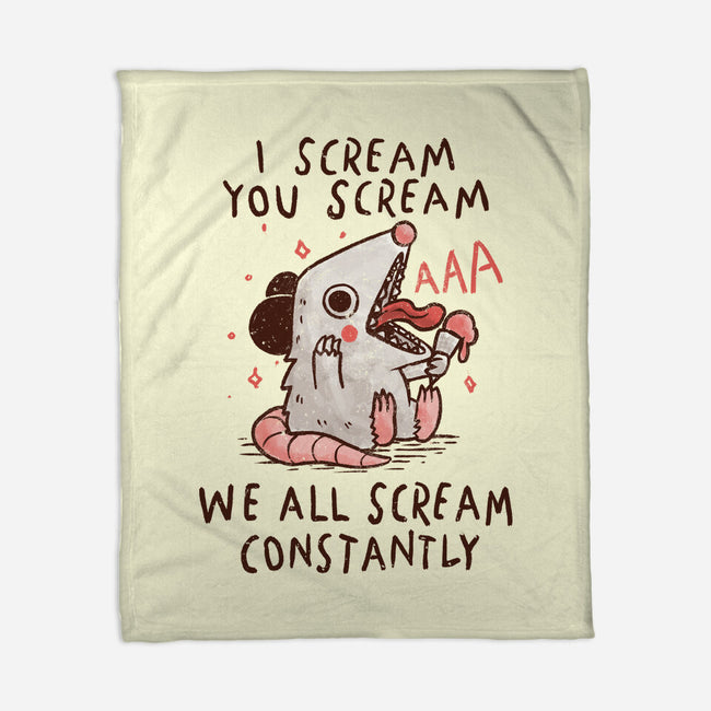 We All Scream Constantly-None-Fleece-Blanket-koalastudio