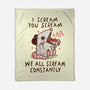 We All Scream Constantly-None-Fleece-Blanket-koalastudio