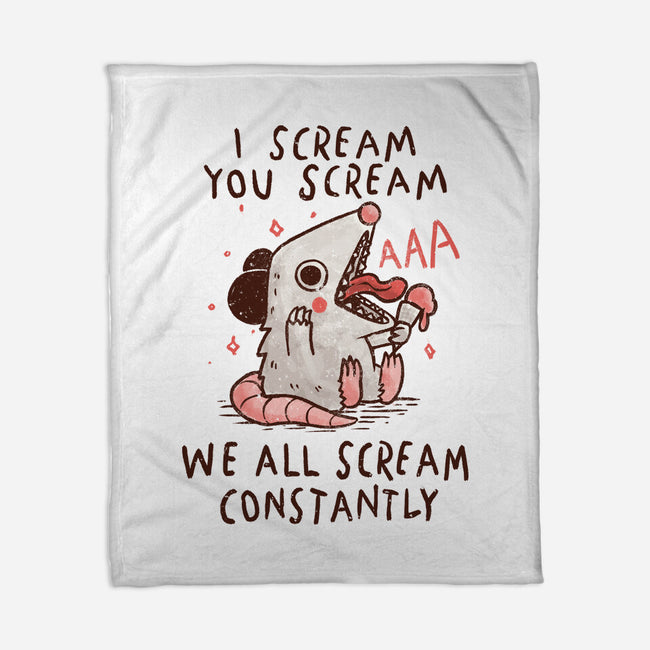 We All Scream Constantly-None-Fleece-Blanket-koalastudio