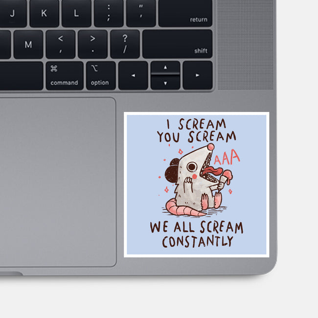 We All Scream Constantly-None-Glossy-Sticker-koalastudio