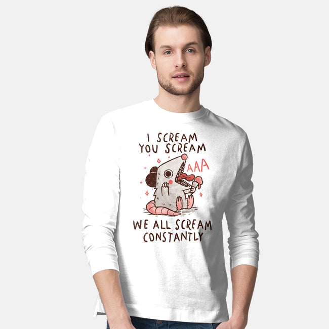 We All Scream Constantly-Mens-Long Sleeved-Tee-koalastudio