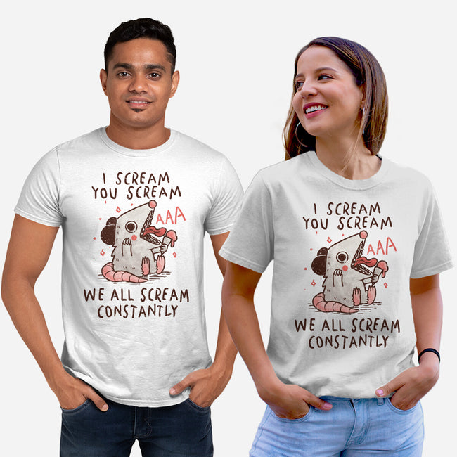 We All Scream Constantly-Unisex-Basic-Tee-koalastudio