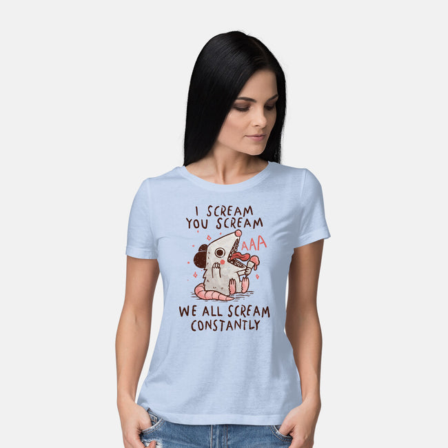 We All Scream Constantly-Womens-Basic-Tee-koalastudio