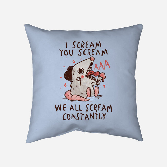 We All Scream Constantly-None-Removable Cover w Insert-Throw Pillow-koalastudio
