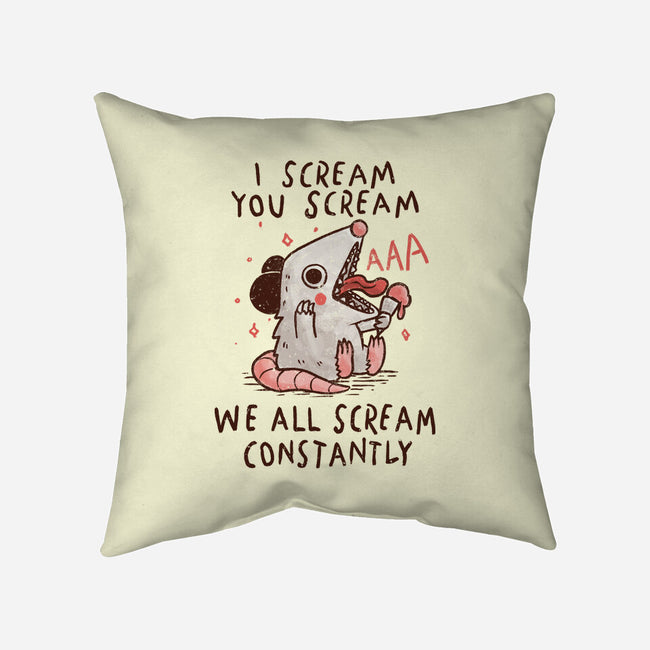 We All Scream Constantly-None-Removable Cover w Insert-Throw Pillow-koalastudio