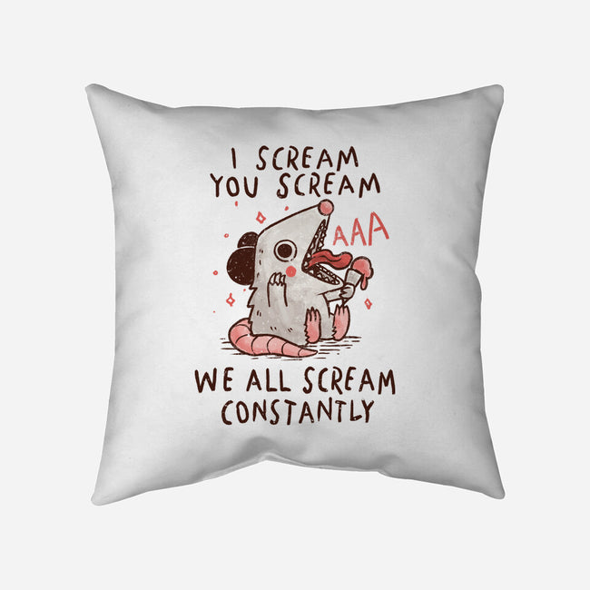 We All Scream Constantly-None-Removable Cover w Insert-Throw Pillow-koalastudio