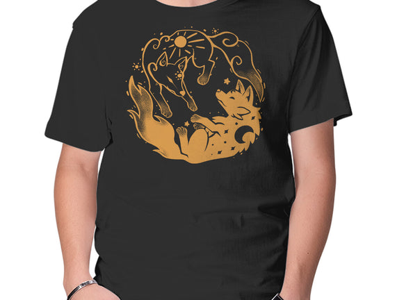 Sun And Moon Golden Wolves