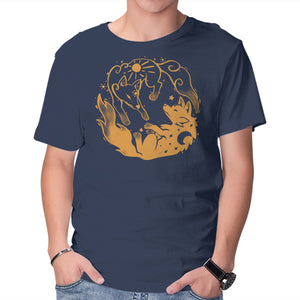 Sun And Moon Golden Wolves