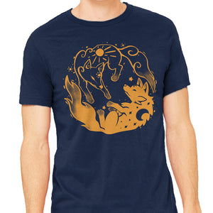Sun And Moon Golden Wolves