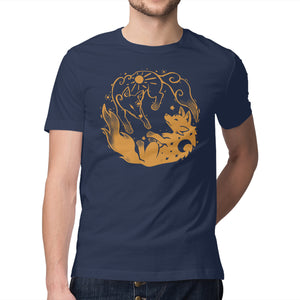 Sun And Moon Golden Wolves
