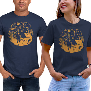 Sun And Moon Golden Wolves