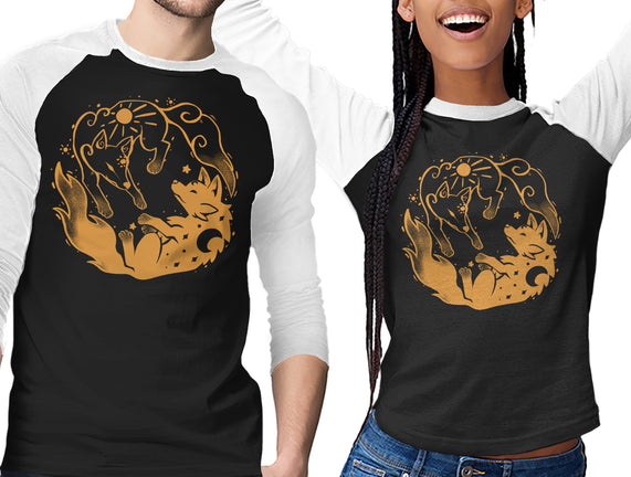 Sun And Moon Golden Wolves