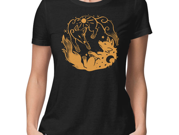 Sun And Moon Golden Wolves