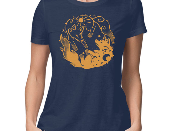 Sun And Moon Golden Wolves